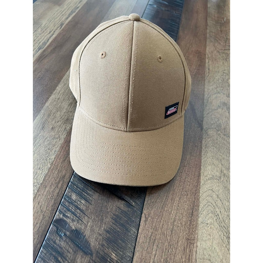 Dickies Mens Brown Canvas Snapback Baseball Cap Logo Patch Workwear Hat